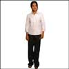 Black Trouser + White shirts with lines - Click here to View more details about this Product